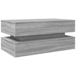 Szürke sonoma színű dohányzóasztal LED-lámpákkal 90x50x40 cm 9