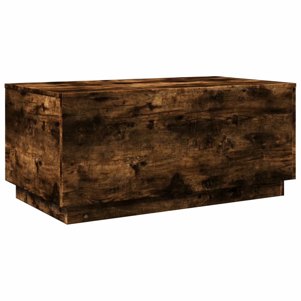 Füstös tölgy színű dohányzóasztal LED-lámpákkal 90x50x40 cm 3