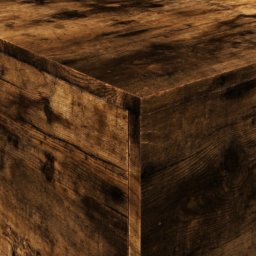 Füstös tölgy színű dohányzóasztal LED-lámpákkal 90x50x40 cm 10