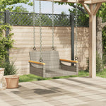 Szürke polyrattan hintapad 63 x 62 x 40 cm 3