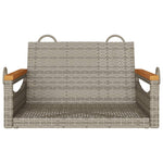 Szürke polyrattan hintapad 63 x 62 x 40 cm 4