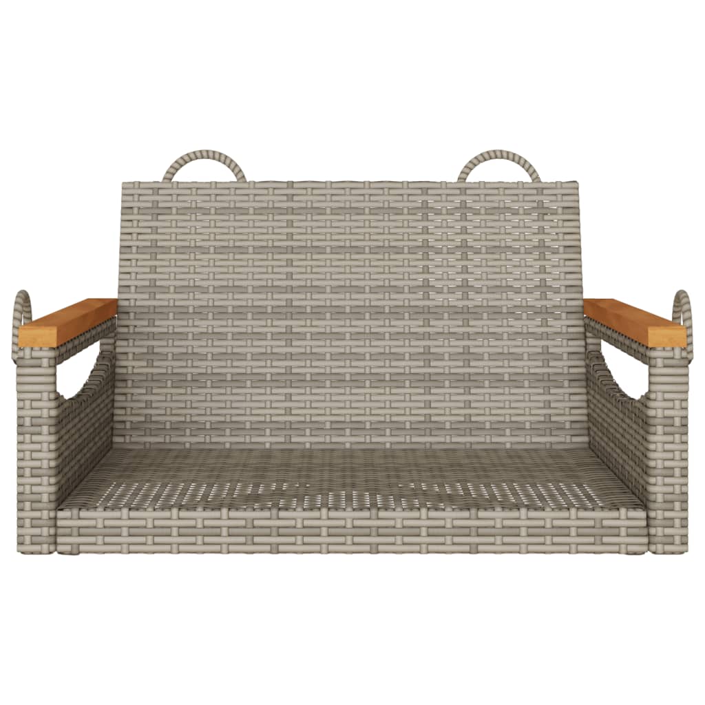 Szürke polyrattan hintapad 63 x 62 x 40 cm 4