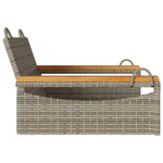 Szürke polyrattan hintapad 63 x 62 x 40 cm 5