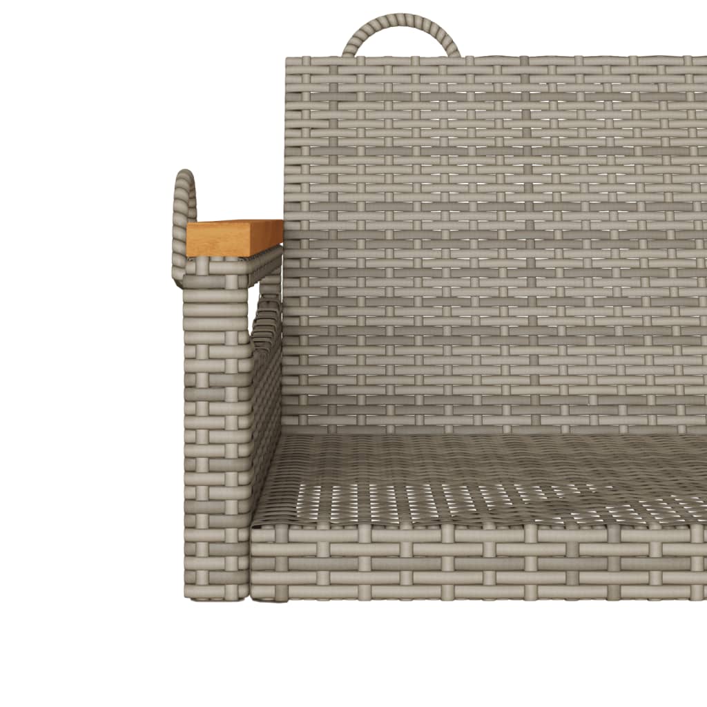 Szürke polyrattan hintapad 63 x 62 x 40 cm 8