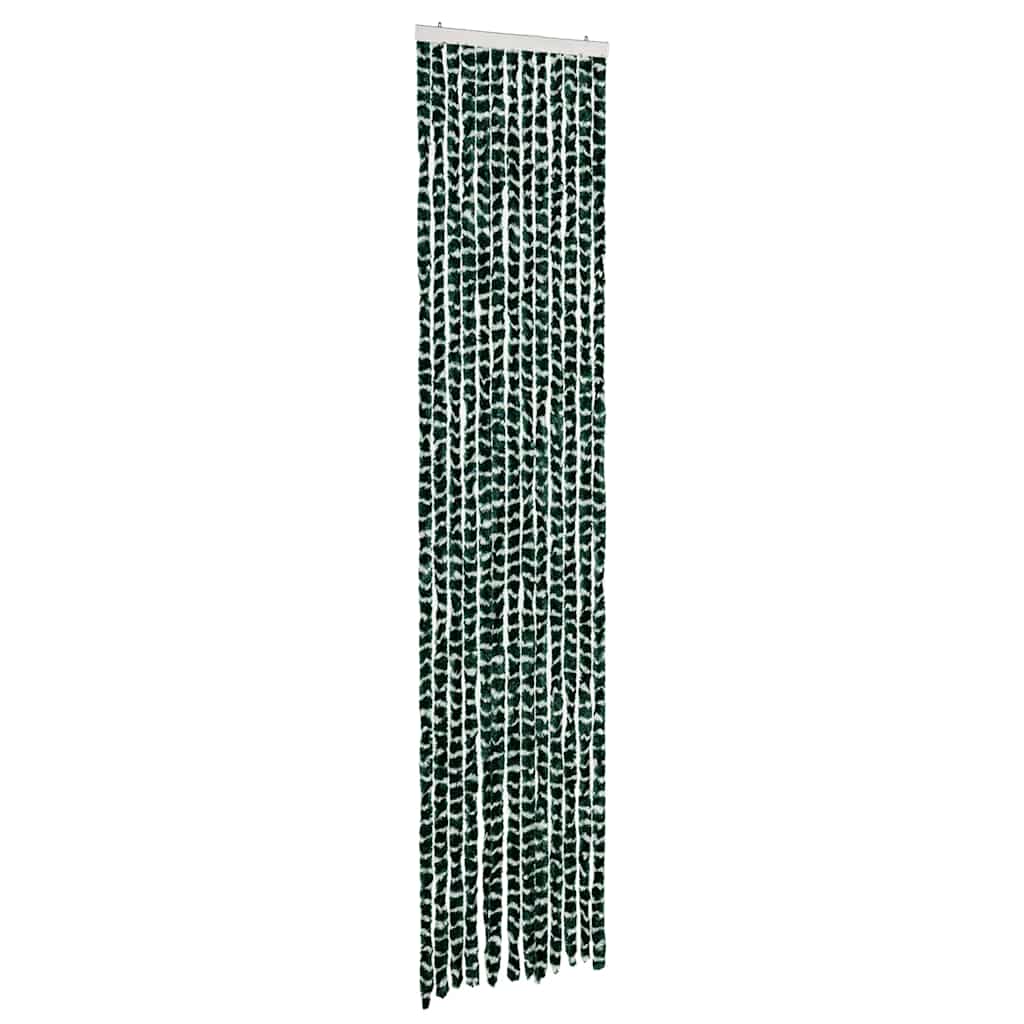 Zöld és fehér zsenília rovarfüggöny 56 x 200 cm 2