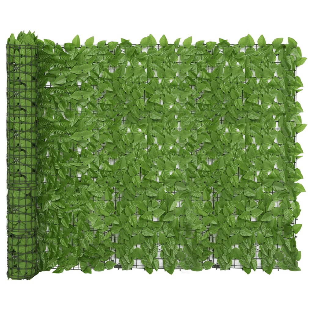 Zöld leveles belátás elleni erkélyparaván 300 x 150 cm 2
