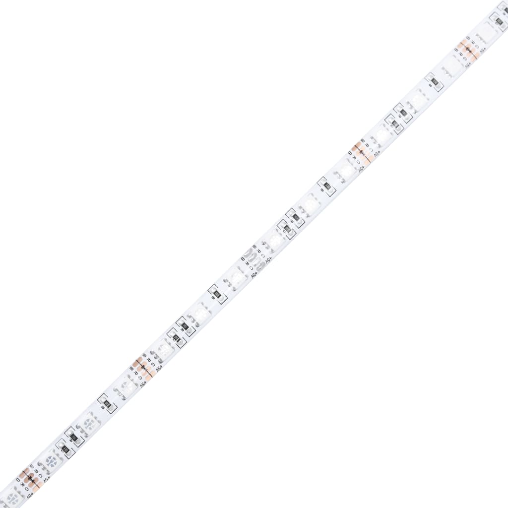 4 darab füstös tölgy színű szerelt fa TV-bútor LED-del 14