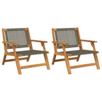 Kerti bútor 2 pcs Szürke 67 x 78 x 73 cm Tömör Akácfa 2