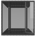 3 részes fekete polyrattan bisztrógarnitúra párnával 7