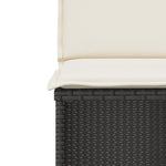 3 részes fekete polyrattan bisztrógarnitúra párnával 10