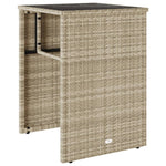 3 részes világosszürke polyrattan bisztrógarnitúra párnákkal 4