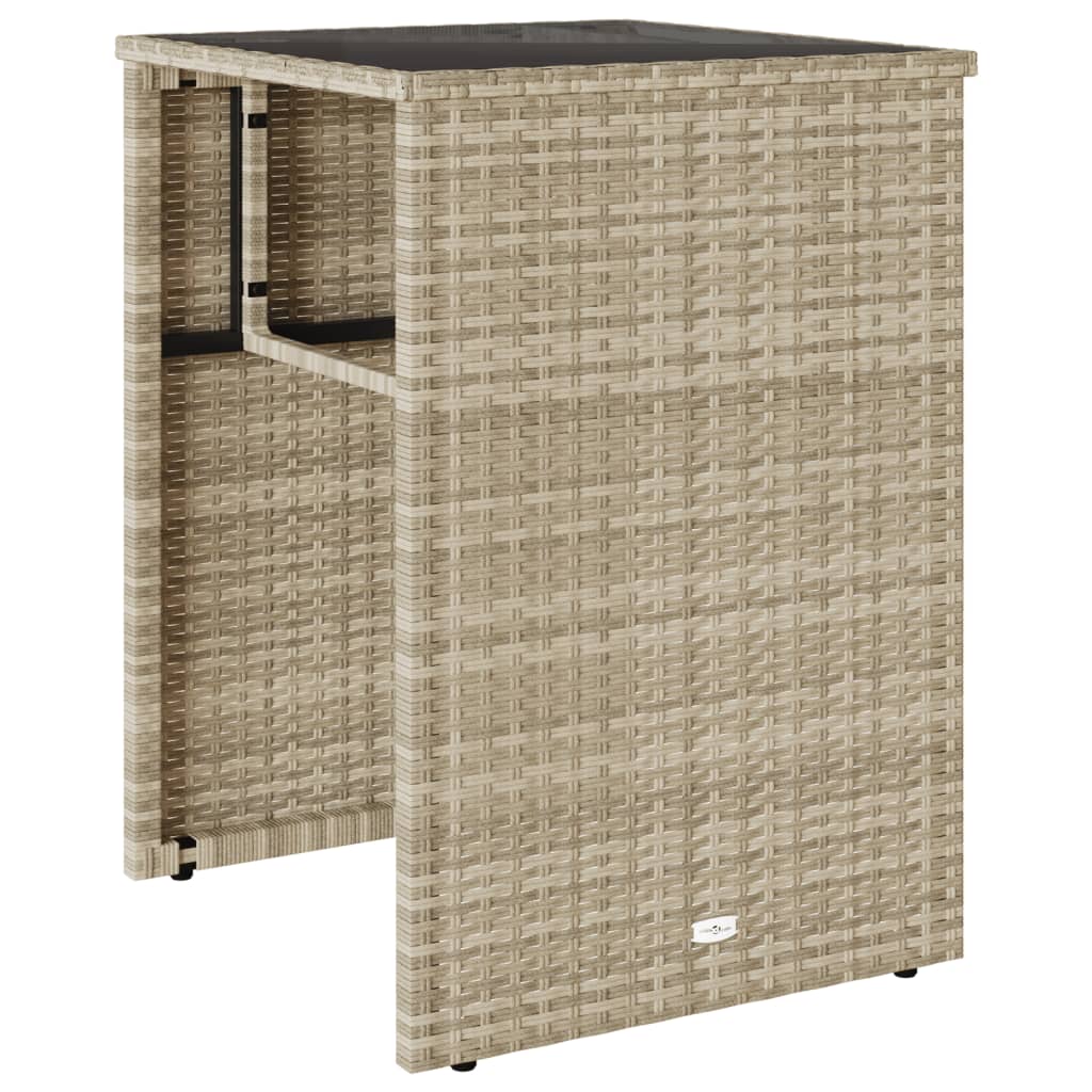 3 részes világosszürke polyrattan bisztrógarnitúra párnákkal 4