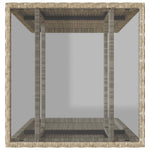 3 részes világosszürke polyrattan bisztrógarnitúra párnákkal 7