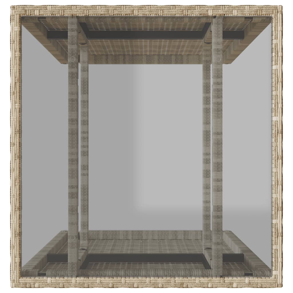 3 részes világosszürke polyrattan bisztrógarnitúra párnákkal 7