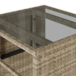 3 részes világosszürke polyrattan bisztrógarnitúra párnákkal 9