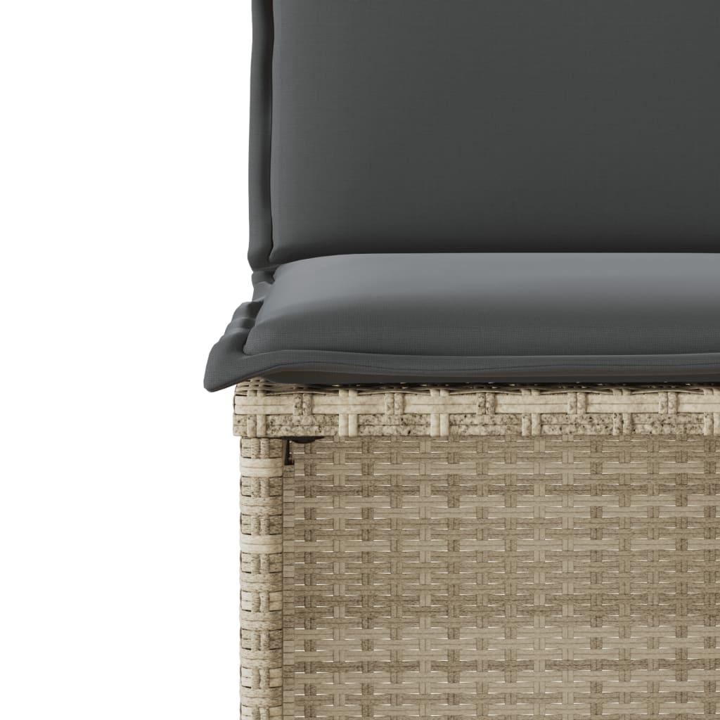 3 részes világosszürke polyrattan bisztrógarnitúra párnákkal 10