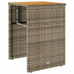 3 részes szürke polyrattan bisztrógarnitúra párnákkal 4