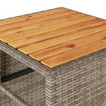 3 részes szürke polyrattan bisztrógarnitúra párnákkal 9