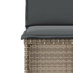 3 részes szürke polyrattan bisztrógarnitúra párnákkal 10