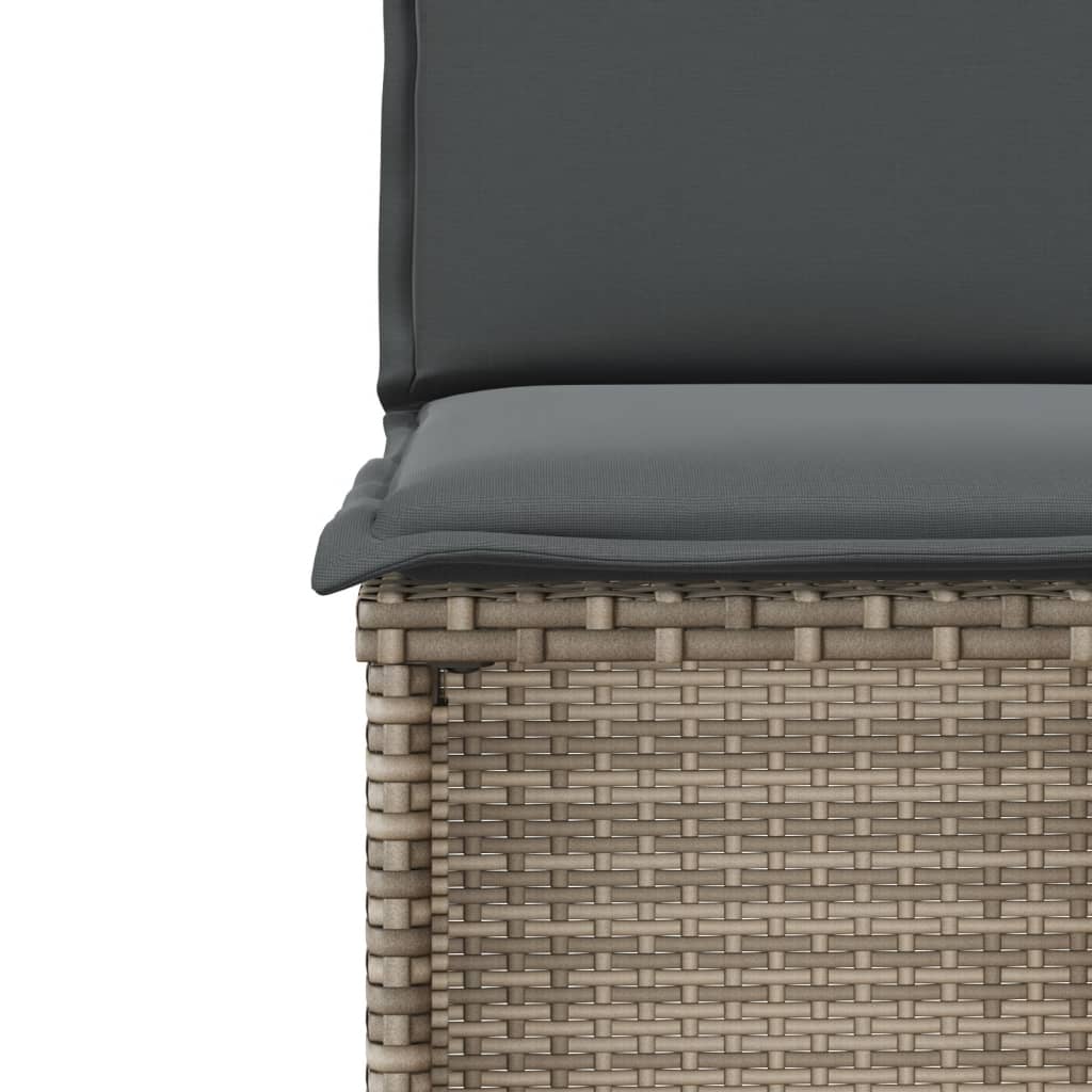 3 részes szürke polyrattan bisztrógarnitúra párnákkal 10