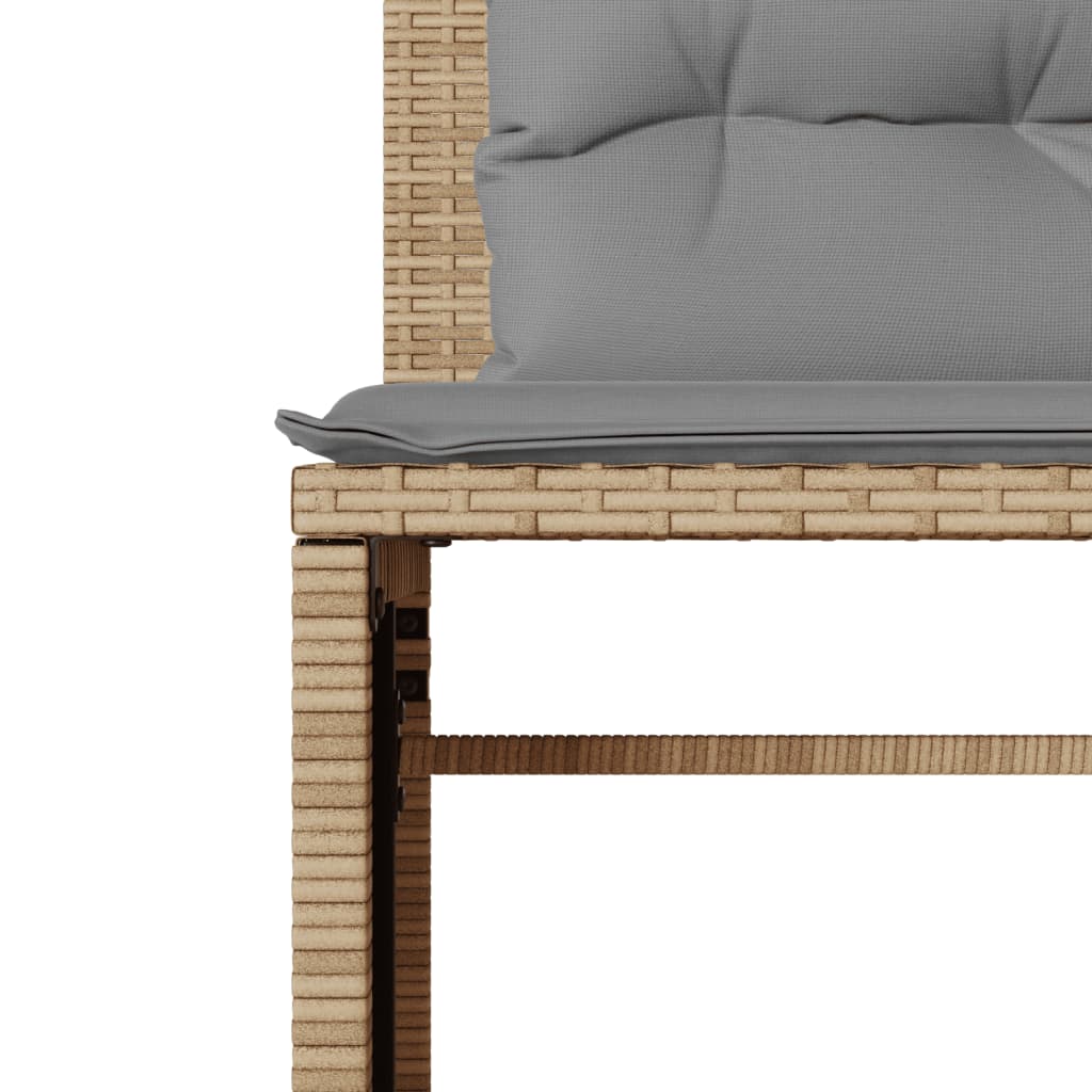 4 részes bézs polyrattan kerti ülőgarnitúra párnákkal 8