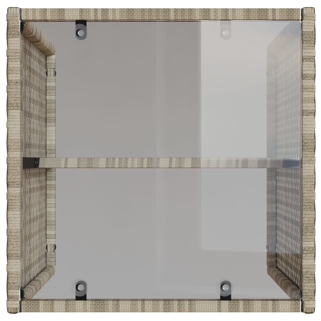 4 részes világosszürke polyrattan kerti ülőgarnitúra párnákkal 7