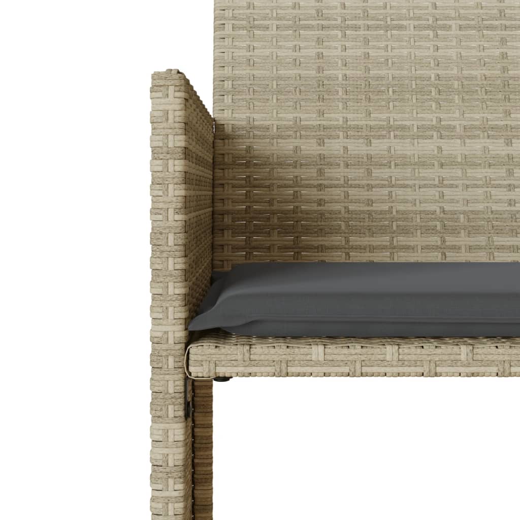 2 személyes szürke polyrattan kerti kanapé asztallal/székkel 7