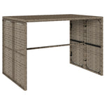 3 részes szürke polyrattan kerti étkezőgarnitúra párnával 8