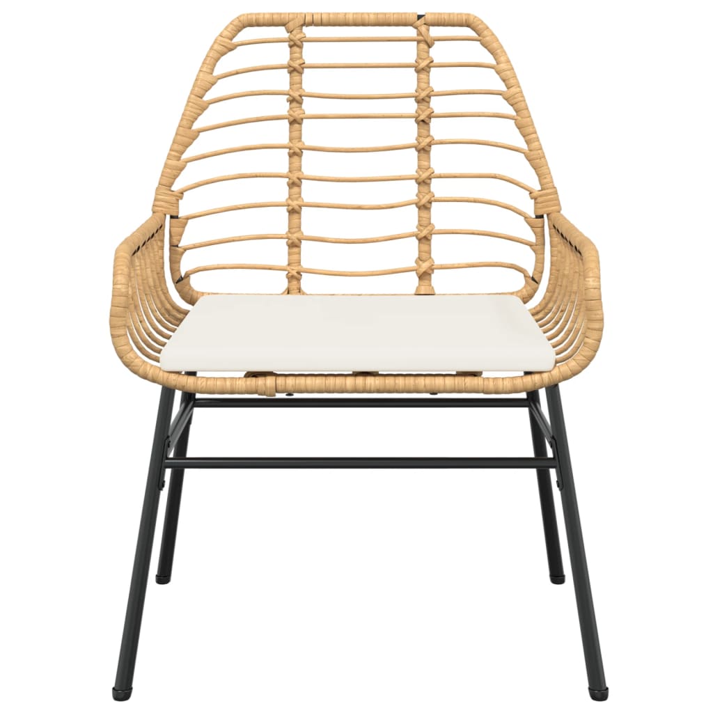 2 db barna polyrattan kerti szék párnákkal 5