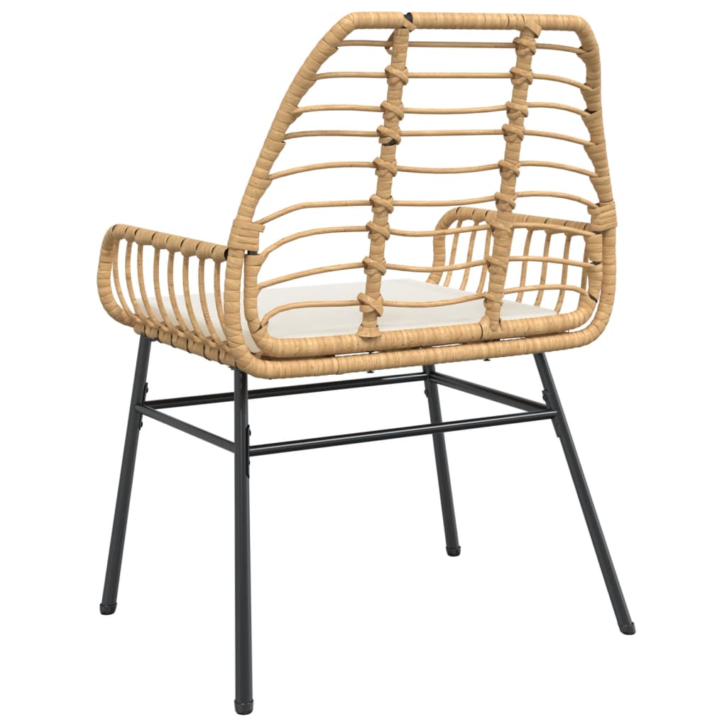 2 db barna polyrattan kerti szék párnákkal 7