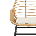 2 db barna polyrattan kerti szék párnákkal 8