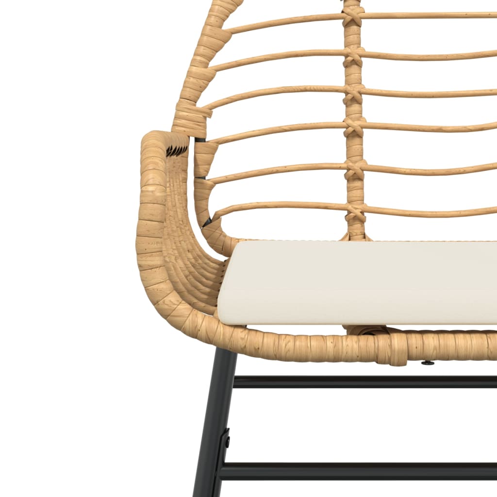 2 db barna polyrattan kerti szék párnákkal 8
