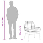2 db barna polyrattan kerti szék párnákkal 10