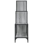 Szürke sonoma szerelt fa és fém könyvszekrény 92 x 30 x 102 cm 6