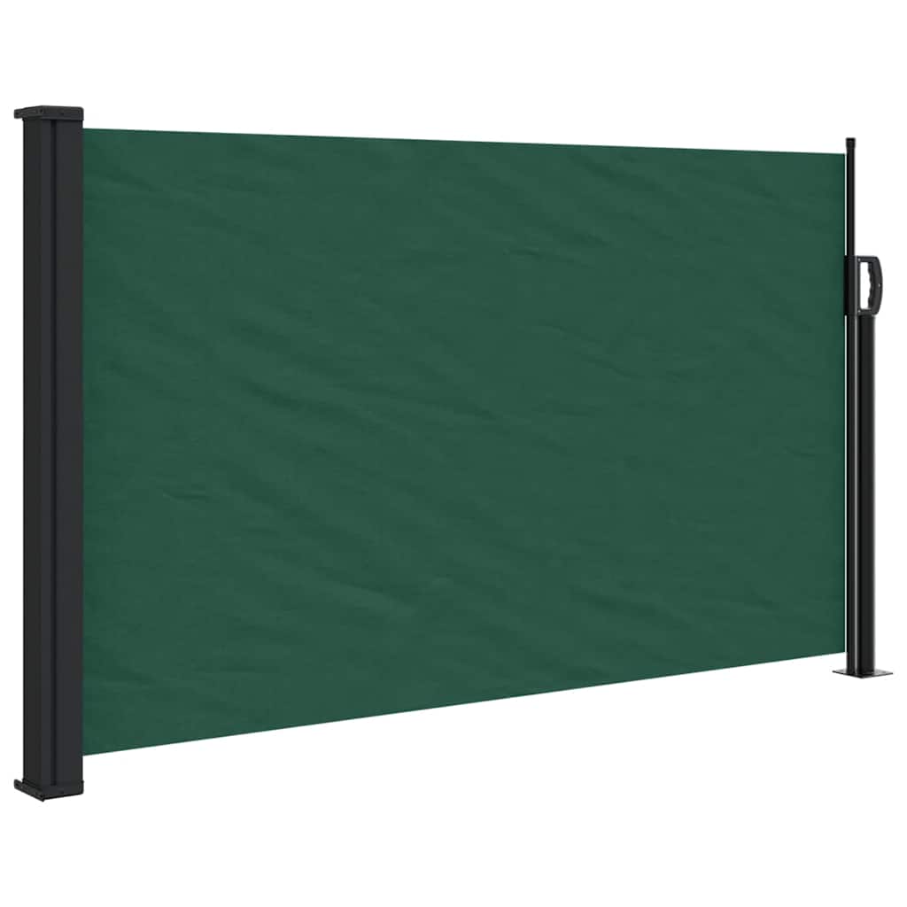 Sötétzöld behúzható oldalsó napellenző 120 x 600 cm 2