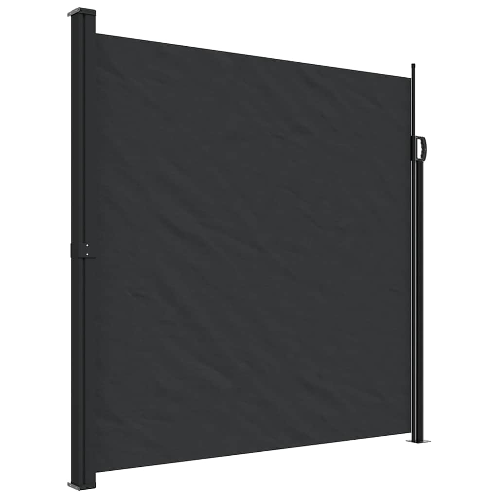 Fekete behúzható oldalsó napellenző 200 x 600 cm 2