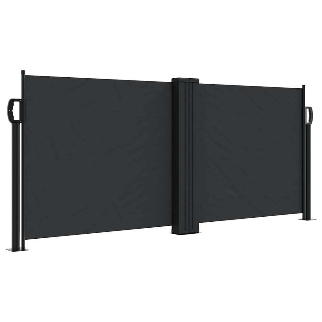 Fekete behúzható oldalsó napellenző 100 x 1000 cm 2