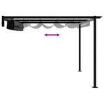 Pavilon 400 x 300 x 200 cm Antracitszürke Poliészter 9