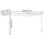 Pavilon 400 x 300 x 200 cm Antracitszürke Poliészter 11