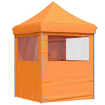 Narancssárga összecsukható felugró rendezvénysátor 4oldalfallal 5