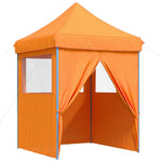 Narancssárga összecsukható felugró rendezvénysátor 4oldalfallal 8