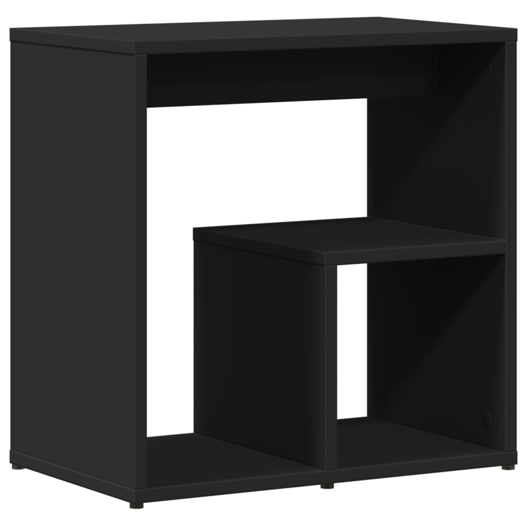 Fekete szerelt fa kisasztal 50 x 30 x 50 cm 7