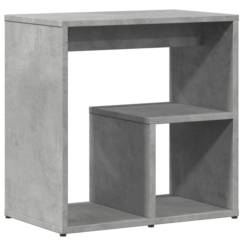 2 db betonszürke szerelt fa kisasztal 50x30x50 cm 8