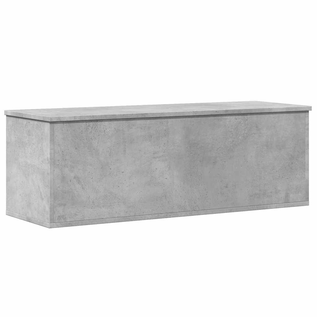 Betonszürke szerelt fa tárolóláda 102 x 35 x 35 cm 2