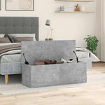 Betonszürke szerelt fa tárolóláda 102 x 35 x 35 cm 3