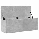 Betonszürke szerelt fa tárolóláda 102 x 35 x 35 cm 7