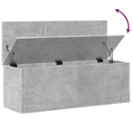 Betonszürke szerelt fa tárolóláda 102 x 35 x 35 cm 8