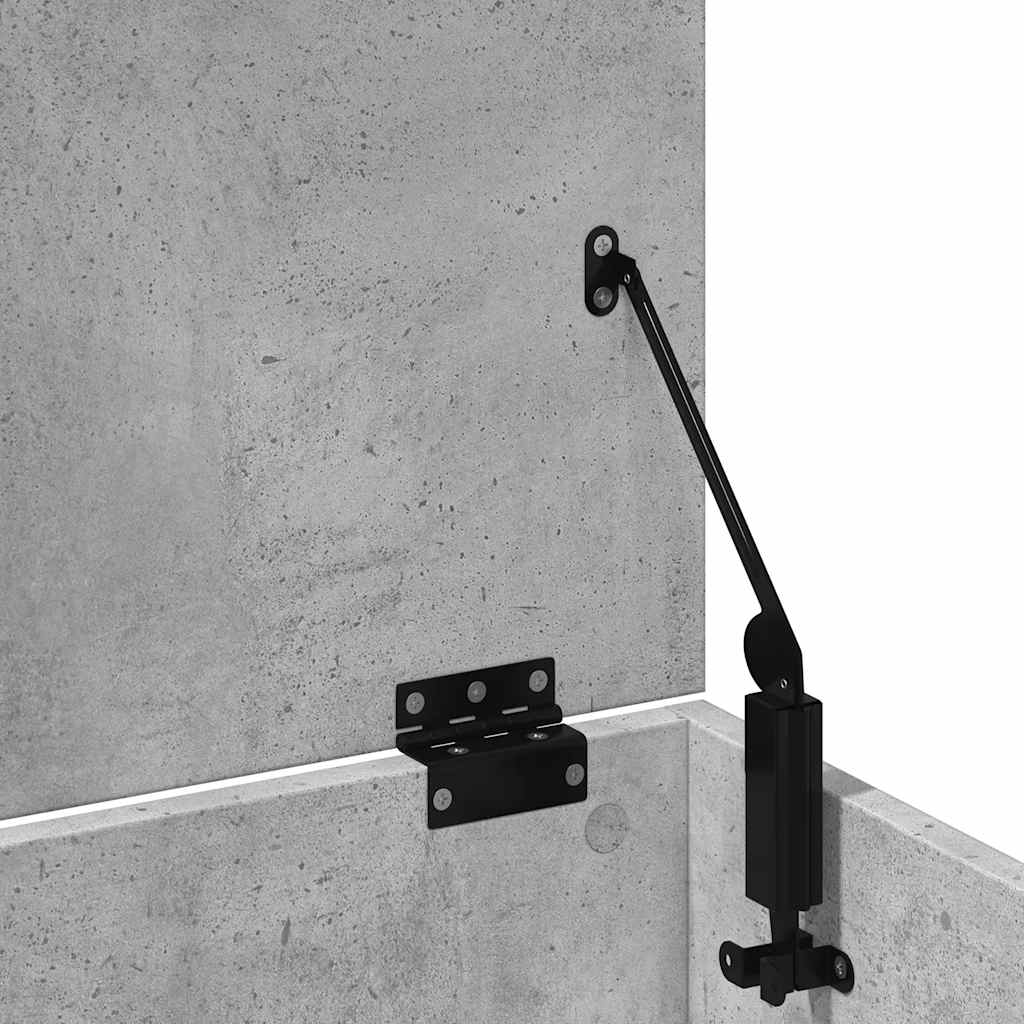Betonszürke szerelt fa tárolóláda 102 x 35 x 35 cm 9