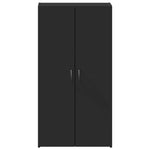 Fekete szerelt fa irattartó szekrény 60 x 32 x 115 cm 4