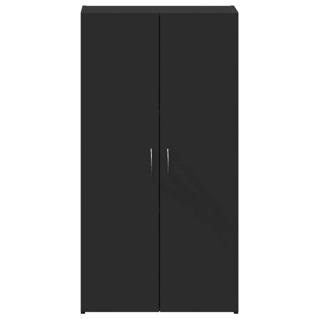 Fekete szerelt fa irattartó szekrény 60 x 32 x 115 cm 4